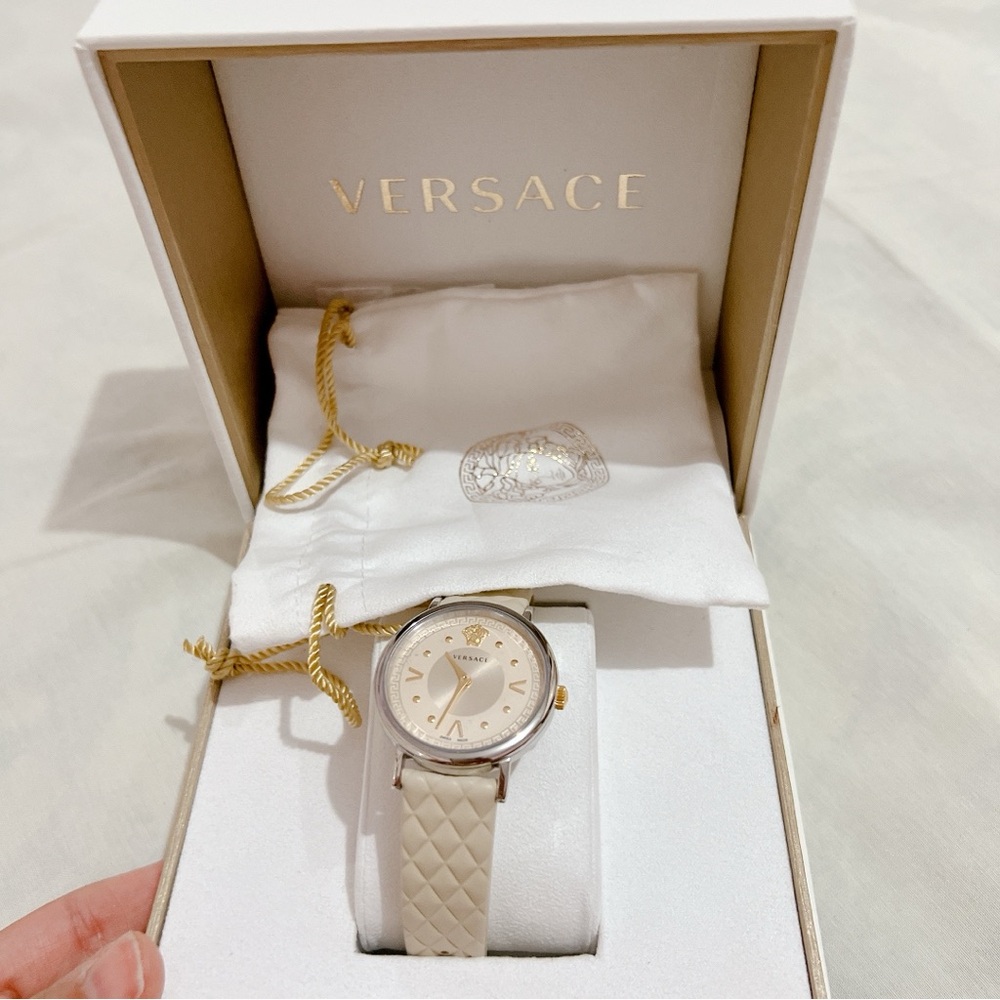 Versace Tan and Cream Watch